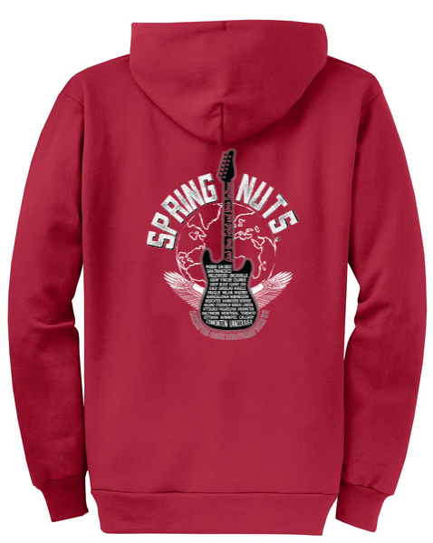 World Tour - Red Fleece Zip Hoodie
