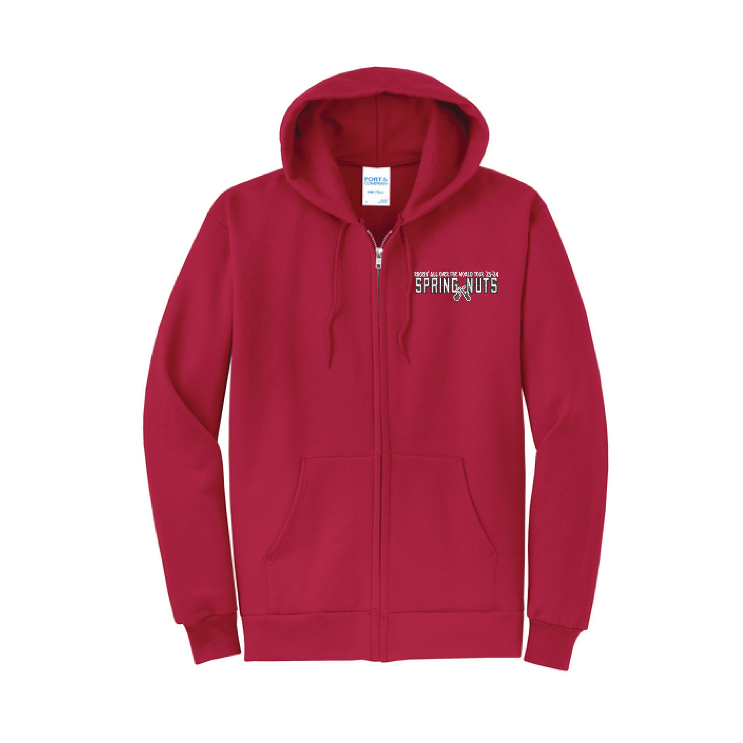 World Tour - Red Fleece Zip Hoodie
